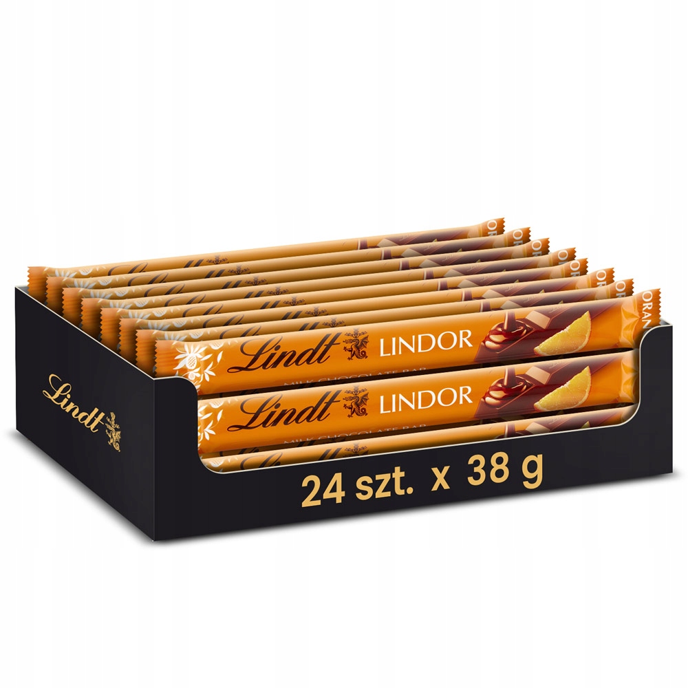 Zestaw Lindt Lindor baton pomarańcza 38g x 24 szt