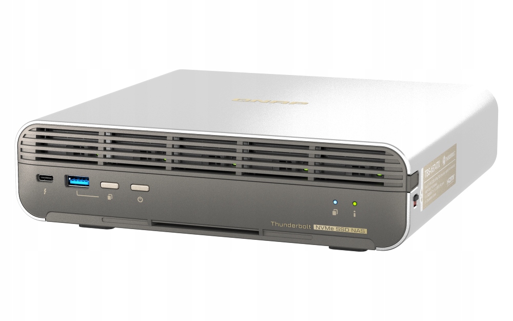 Qnap TBS-h574TX-i3-12G 5-zátokový NASbook server, Intel, 12GB Ram, 1x 10G