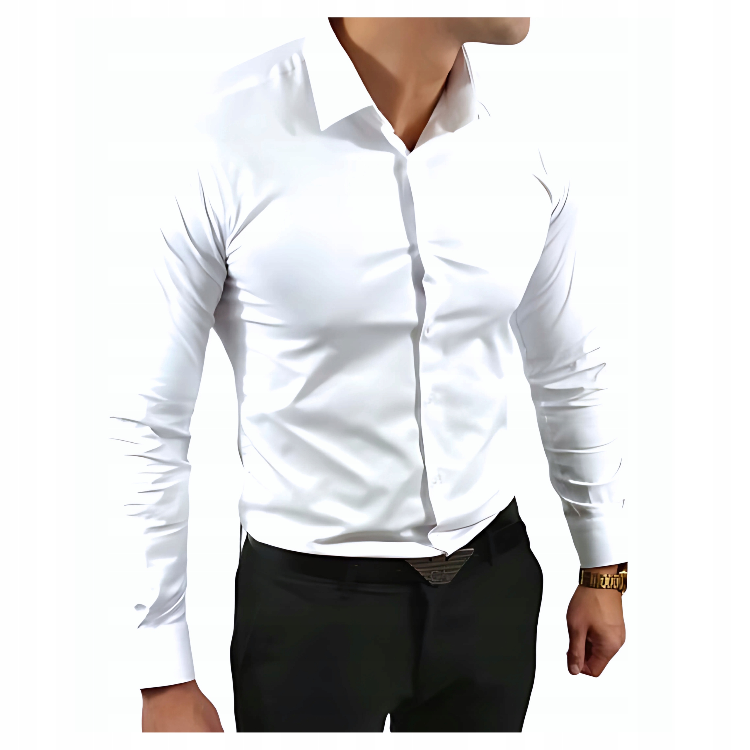 Koszula Męska |biała| Slim Fit Gładka Biznesowa Espada rozmiar M 39/40