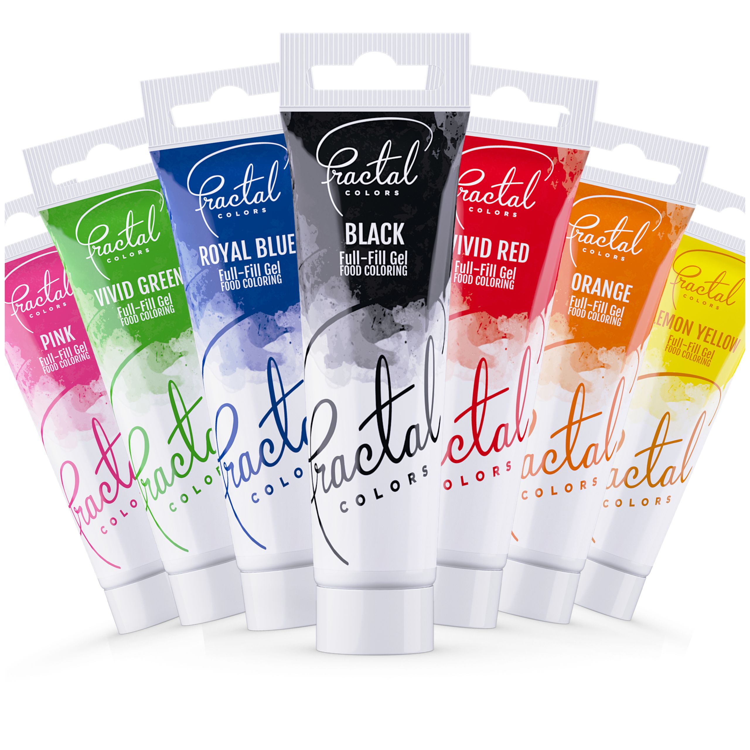 Barwniki do masy cukrowej kremowej lukru spożywcze jadalne Fractal 7 szt