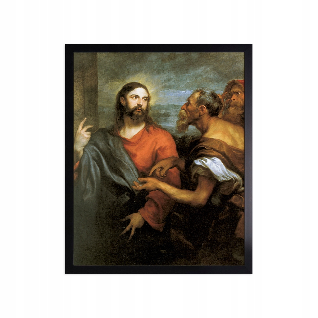 Kristus daňová mince vlámský obraz Baroko