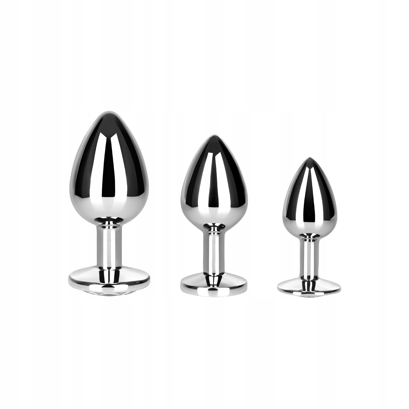 EIS Zestaw Dildo i Korków Analnych z Aluminium z Kryształami Trening Analny — miniatura 6