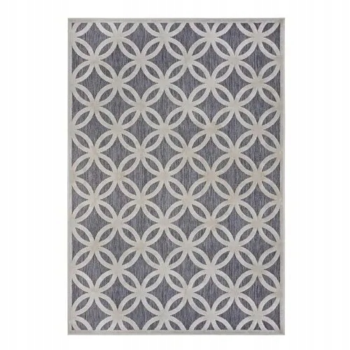 Koberec šedo-krémový do obývačky, moderný vyrezávaný vzor boho, 133 x 190 cm