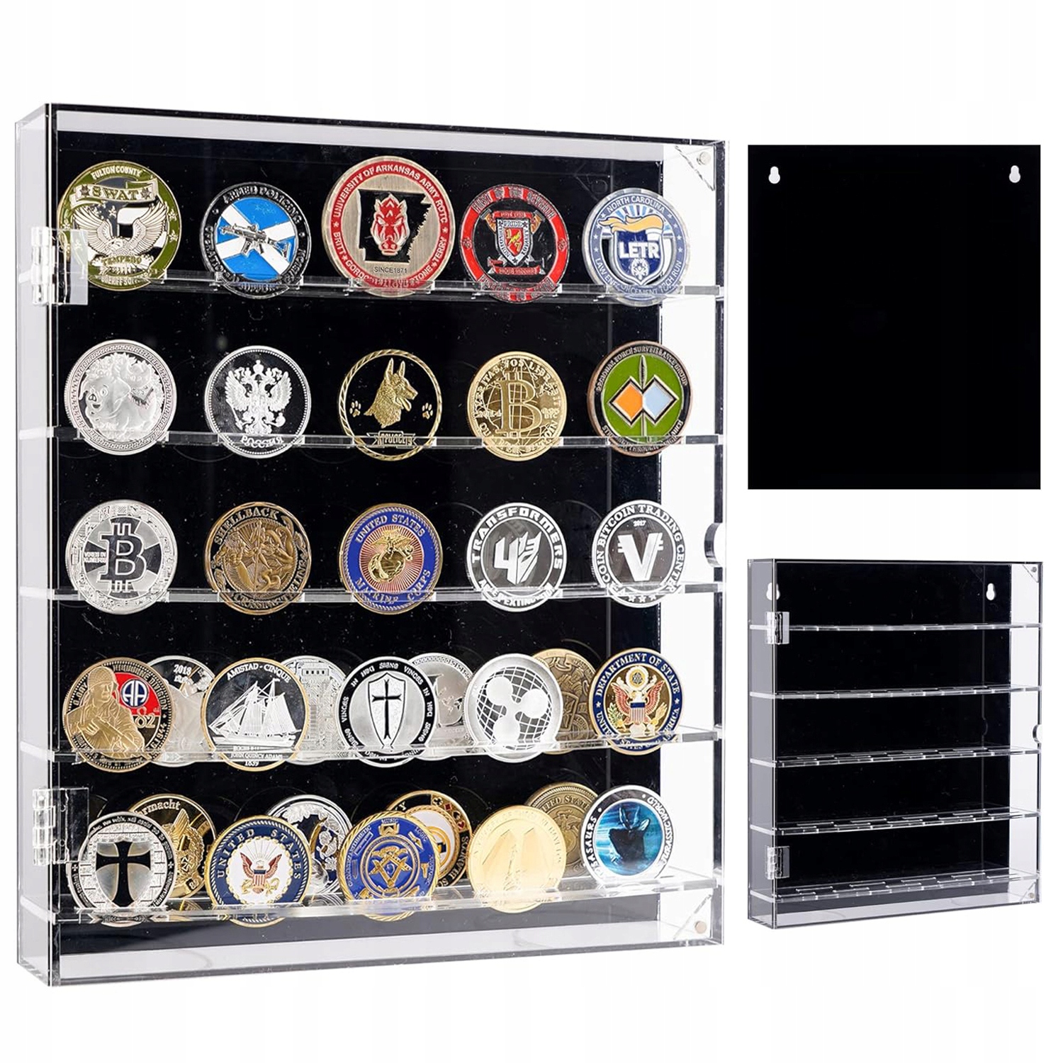 Krabička Vitrína Na Mince Pojme 45 Mincí Na Mince Do Průměru 40mm