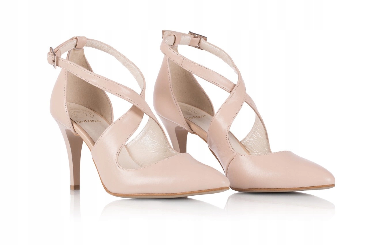 Taneční kolíky Xena nude pudrová růžová s proužky 40