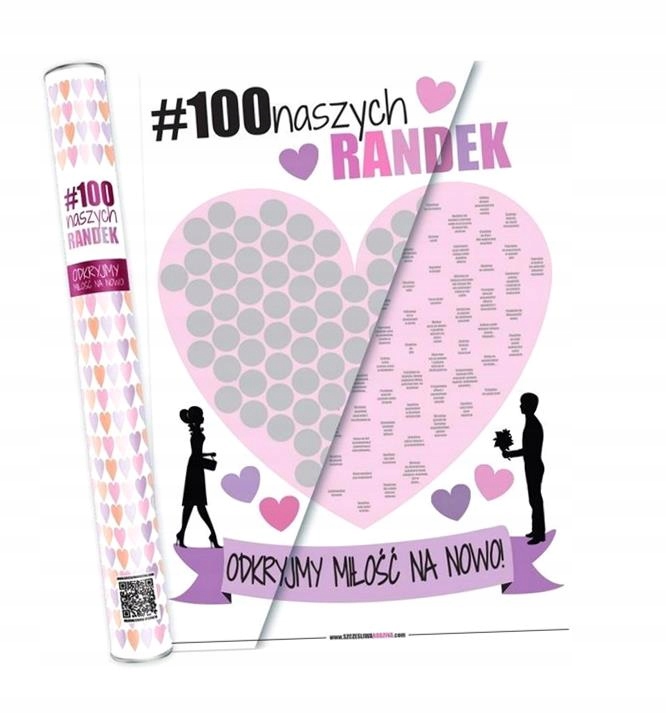 Plakát Se Stíracími Políčky Pro Páry #100NAŠICH Randek Kolektiv Autorů