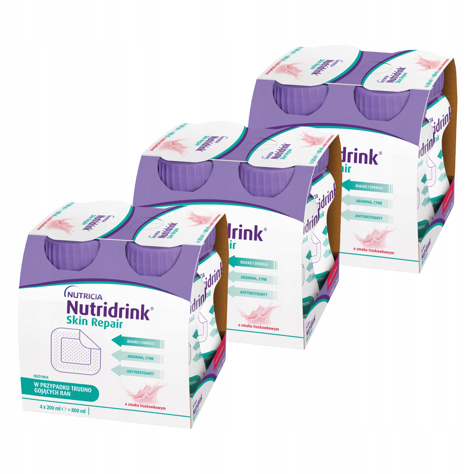 Nutridrink Skin Repair truskawka Zestaw 12 x 200 ml