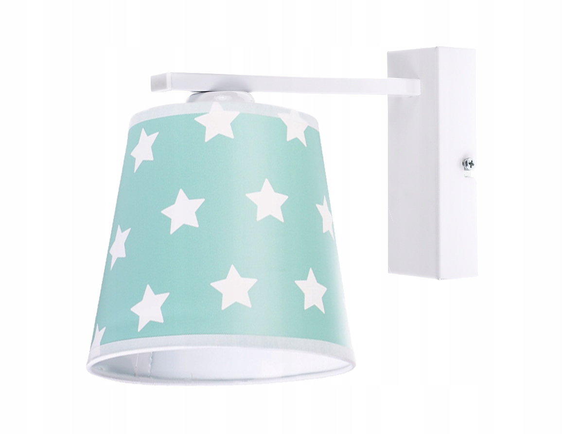 

Lampa Kinkiet Ścienna Abażur Stożkowy Gwiazdki Led