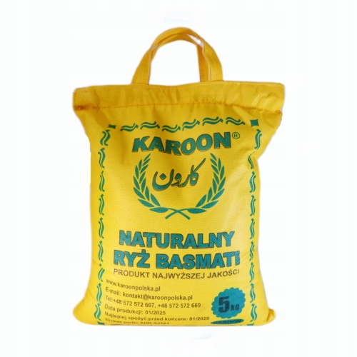 Karoon ryż długoziarnisty basmati 5kg Premium Test Dna Basmati