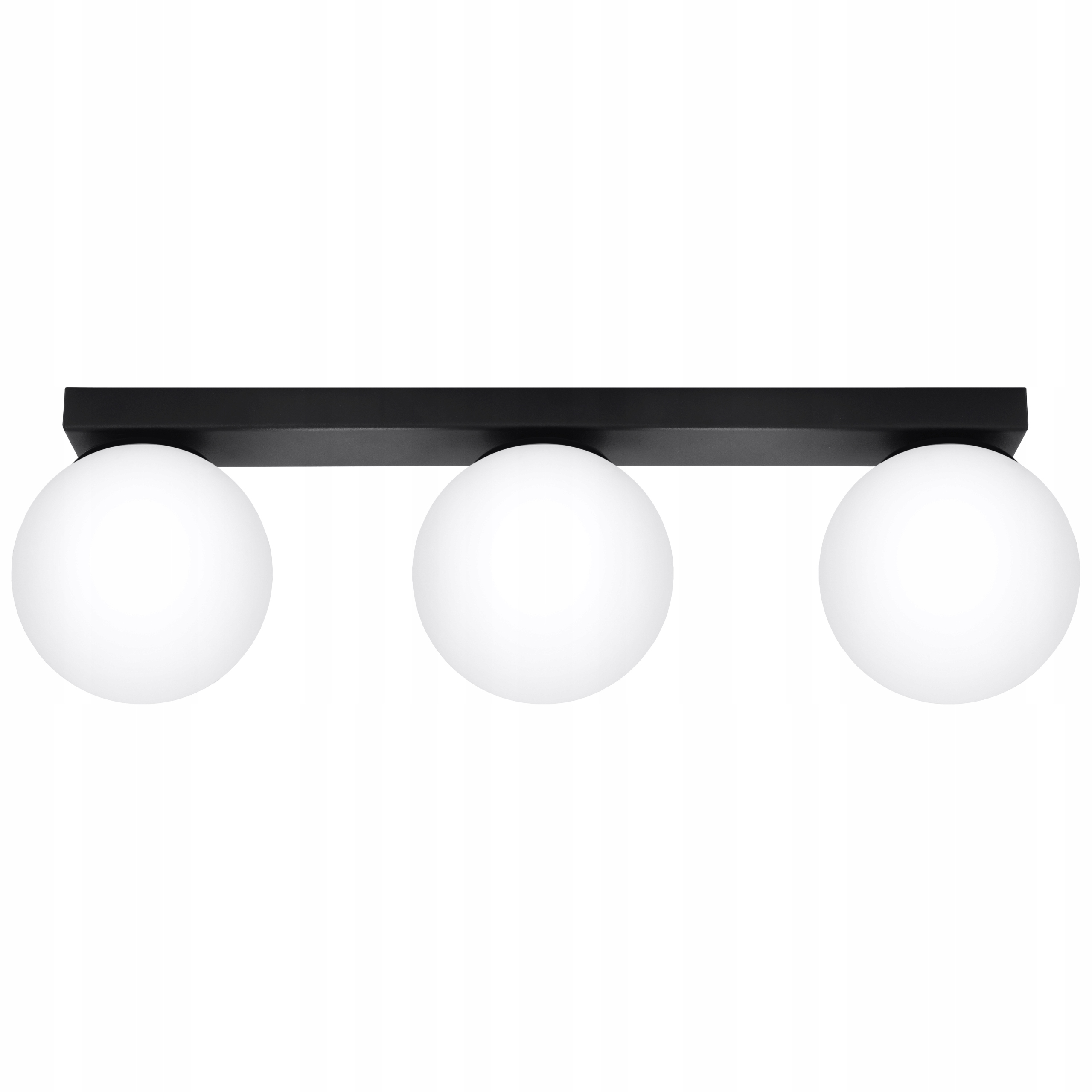 

Plafon Yoli czarny białe kule na listwie salon 3P