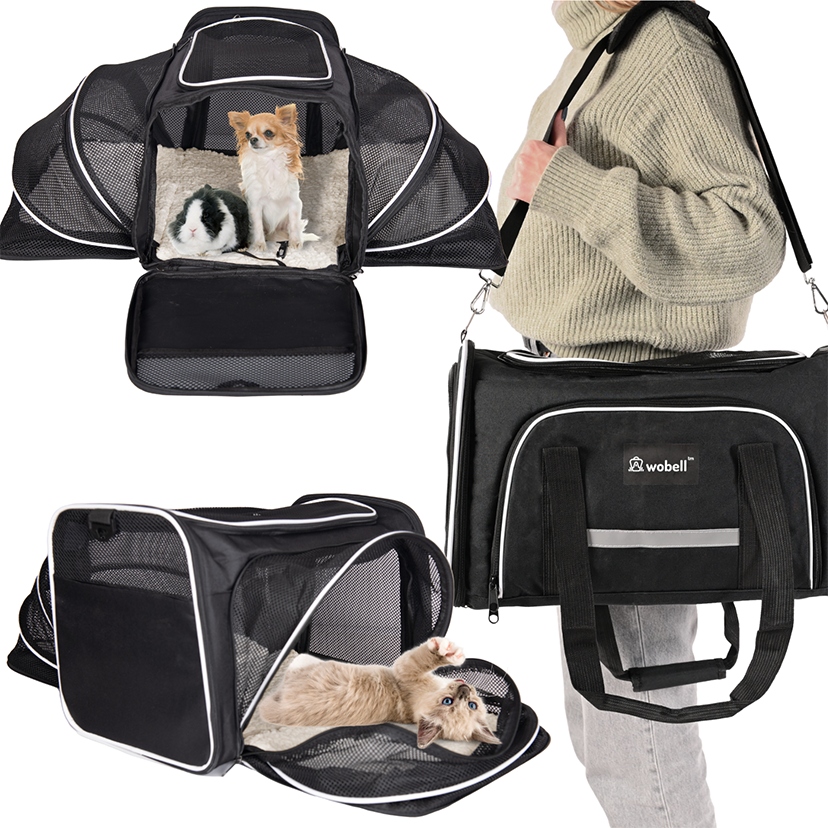 Levně Taška Přepravka Rozkládací Pro Psa Kočku Velká Lehká Rozkládací Otvory Pohodlná