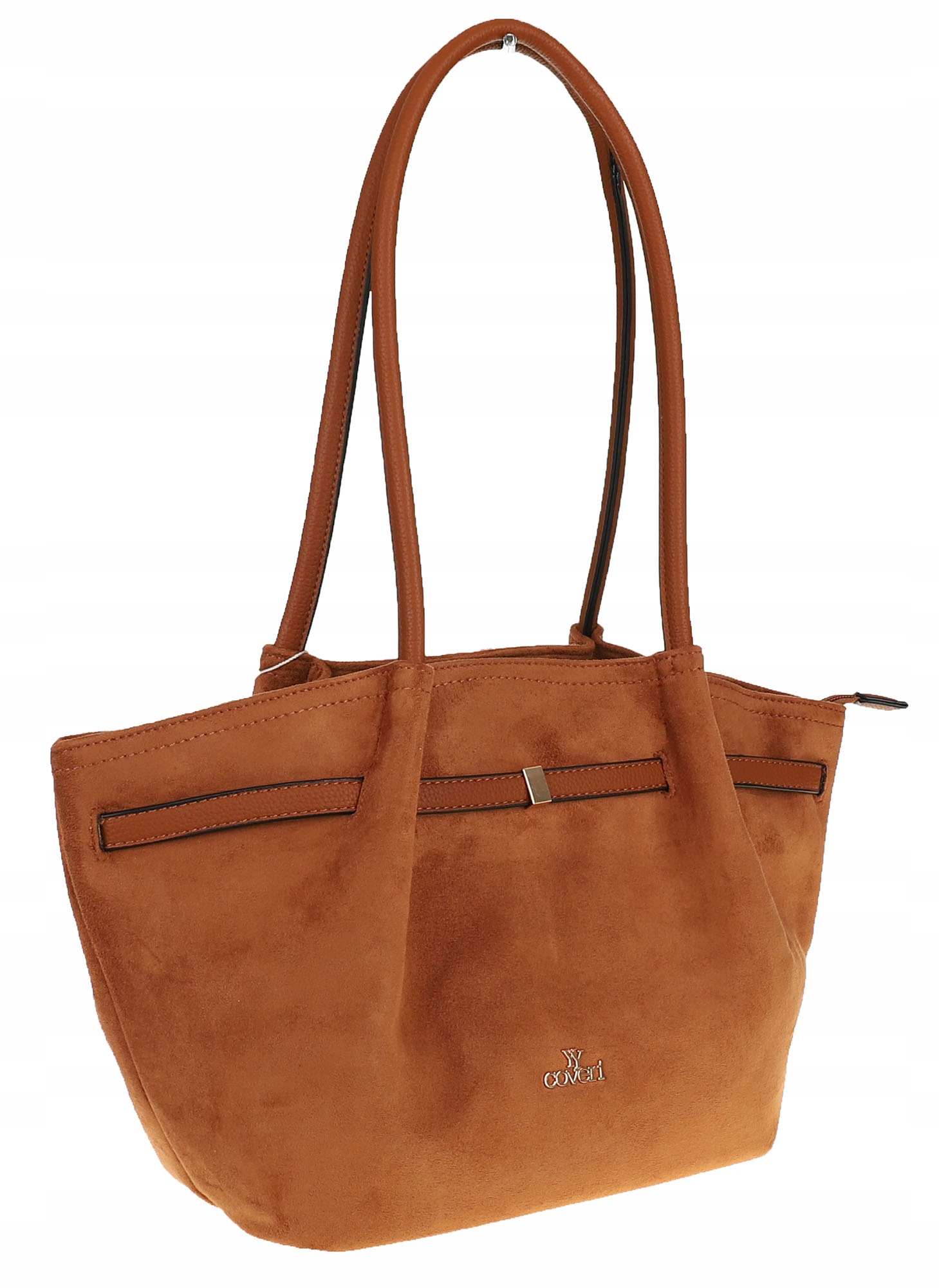 Torebka damska shopper duża do pracy A4 modna CMCTJ2961 Brązowa