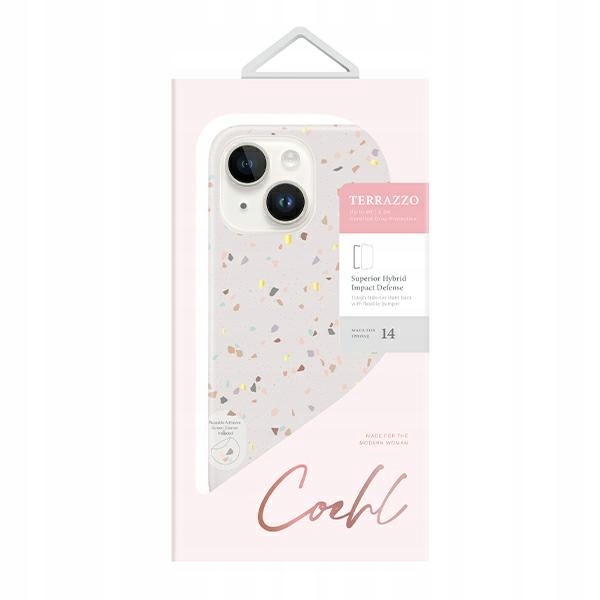 Pouzdro Uniq Coehl Terrazzo pro Apple iPhone 14 pískové/sandstone