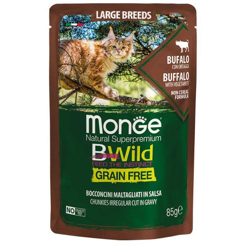 Levně 13X Monge BWild Buste Gf Buvol Zelenina 85g