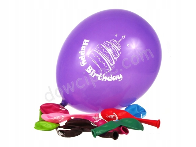 

Balony kolorowe Happy Birthday 10 szt.