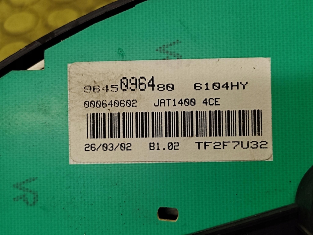 PEUGEOT 206 dials 9645096480