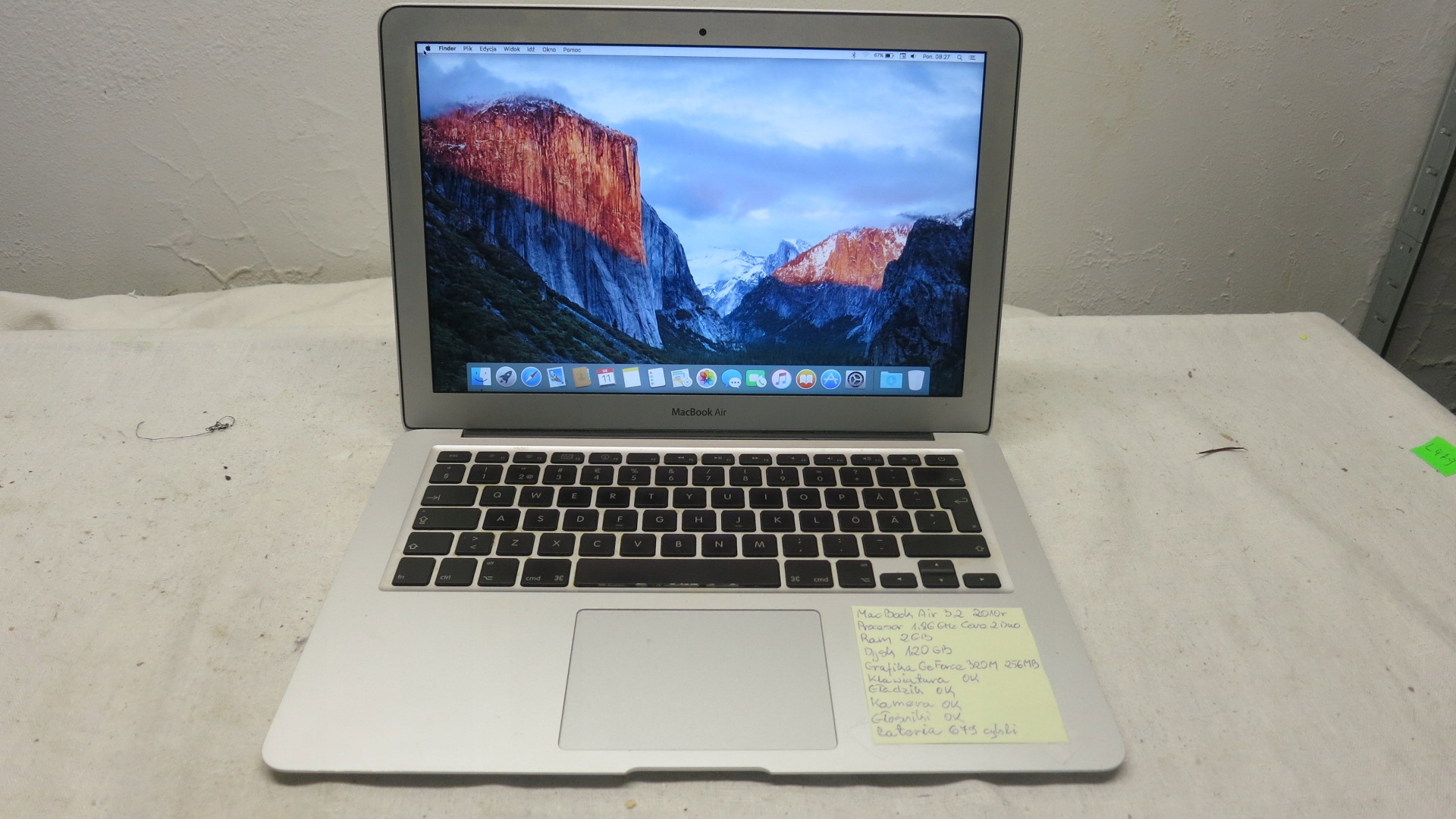 Laptop Apple MacBook Air 13 2011 MC905LL/A A1369 13,3