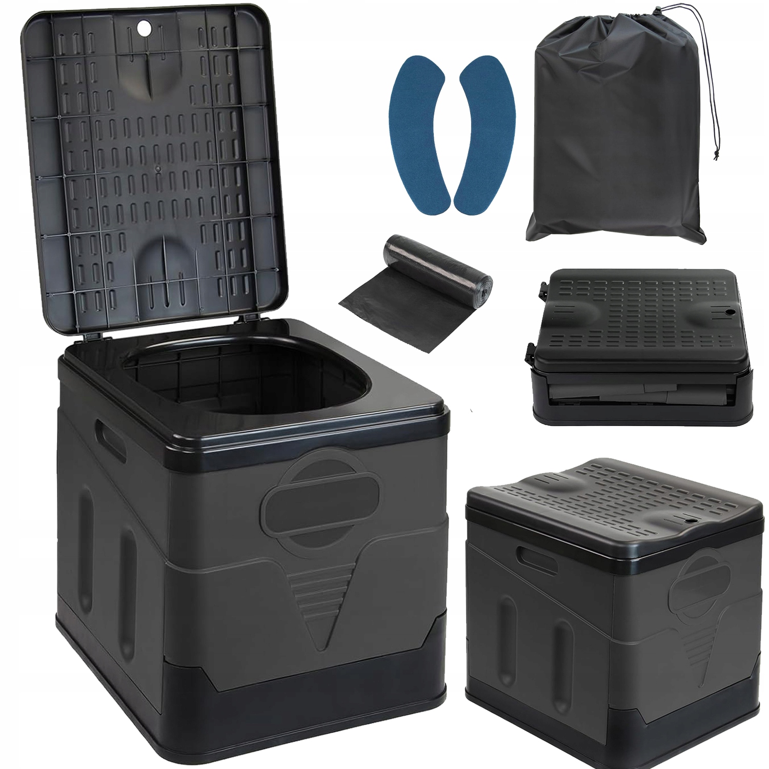 Turistická Toaleta Skládací Přenosná Wc Židle Pro Karavan Stan Sáčky