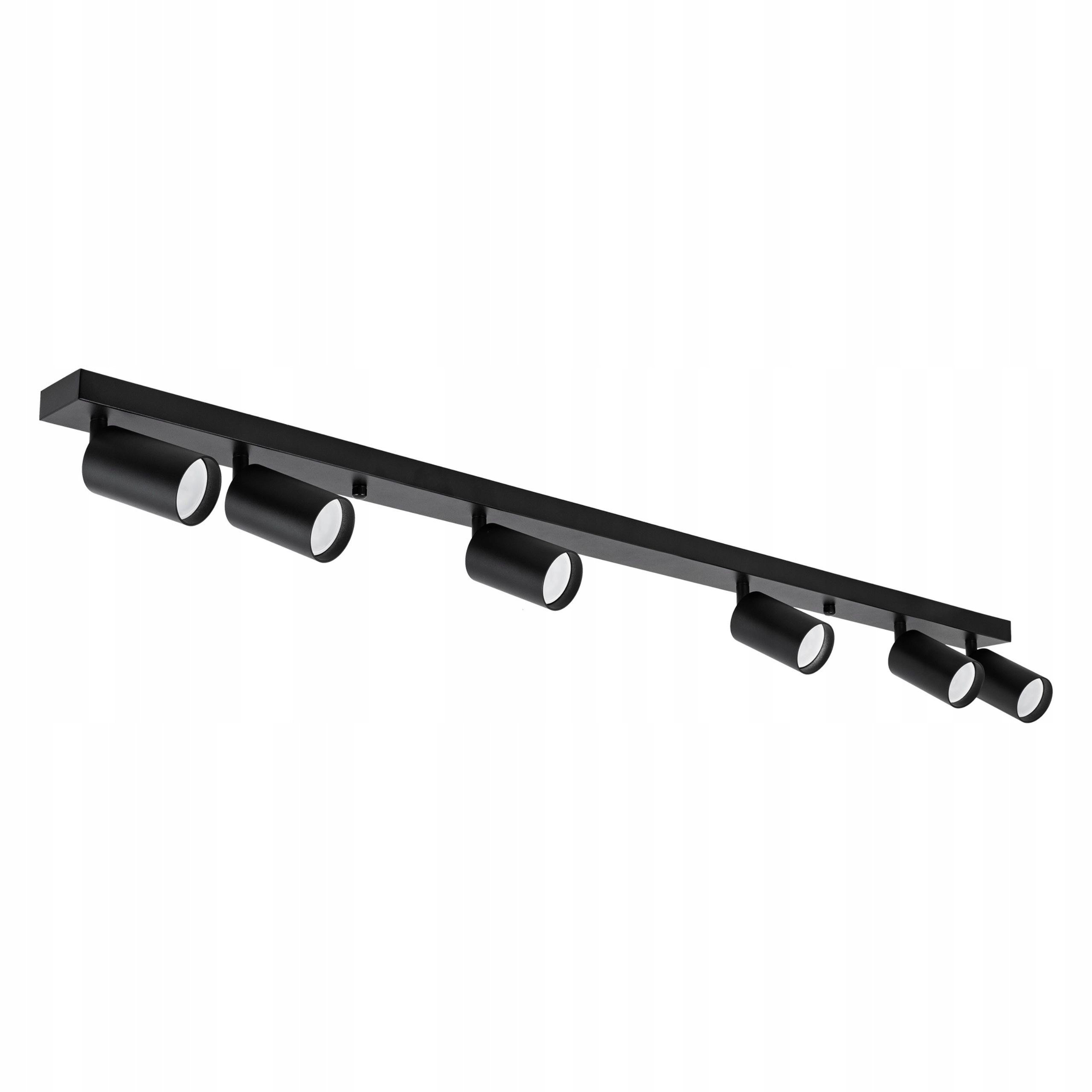 Nástěnná lampa Dlouhá černá Kinkiet 6x GU10 Led stropní lišta Spot kancelář