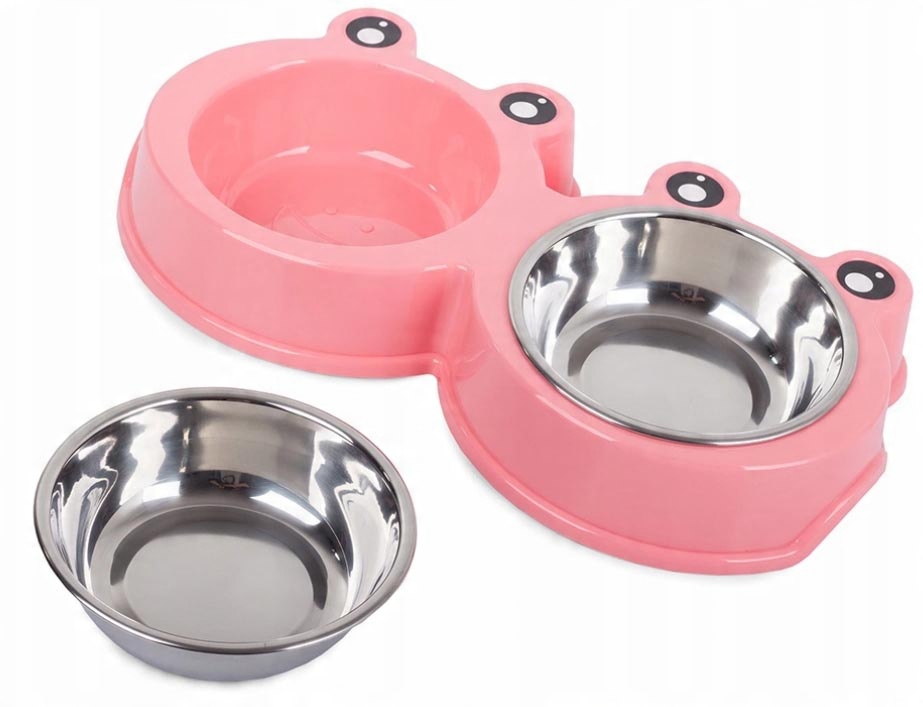 

Miska Podwójna Dla Psa Kota Metalowa 180ml x 2