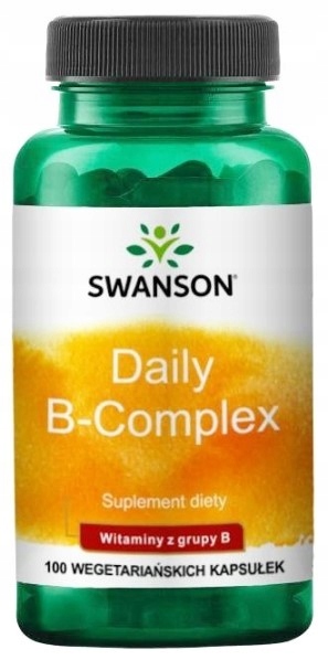 Swanson Daily B-complex 100kaps. Tiamín B2 B6 B12 Energia Cholín PABA