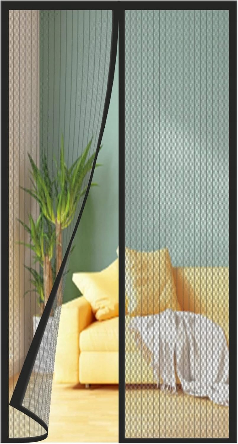 Moskytiéra Went 125 x 245 cm černá magnetická síť na dveře bez vrtání