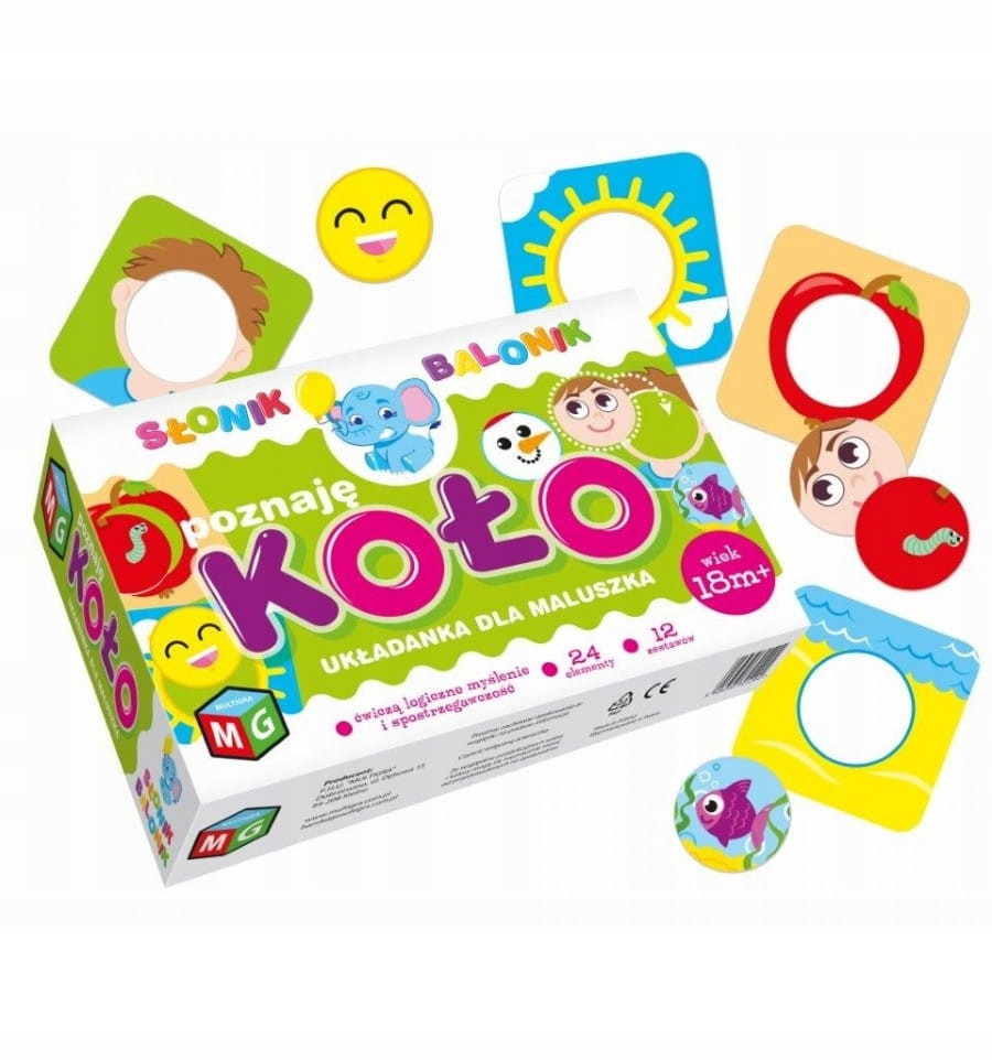 Układanka EDUKACYJNA dla Najmłodszych KOŁO Fajna Wiek gracza Do 3 lat