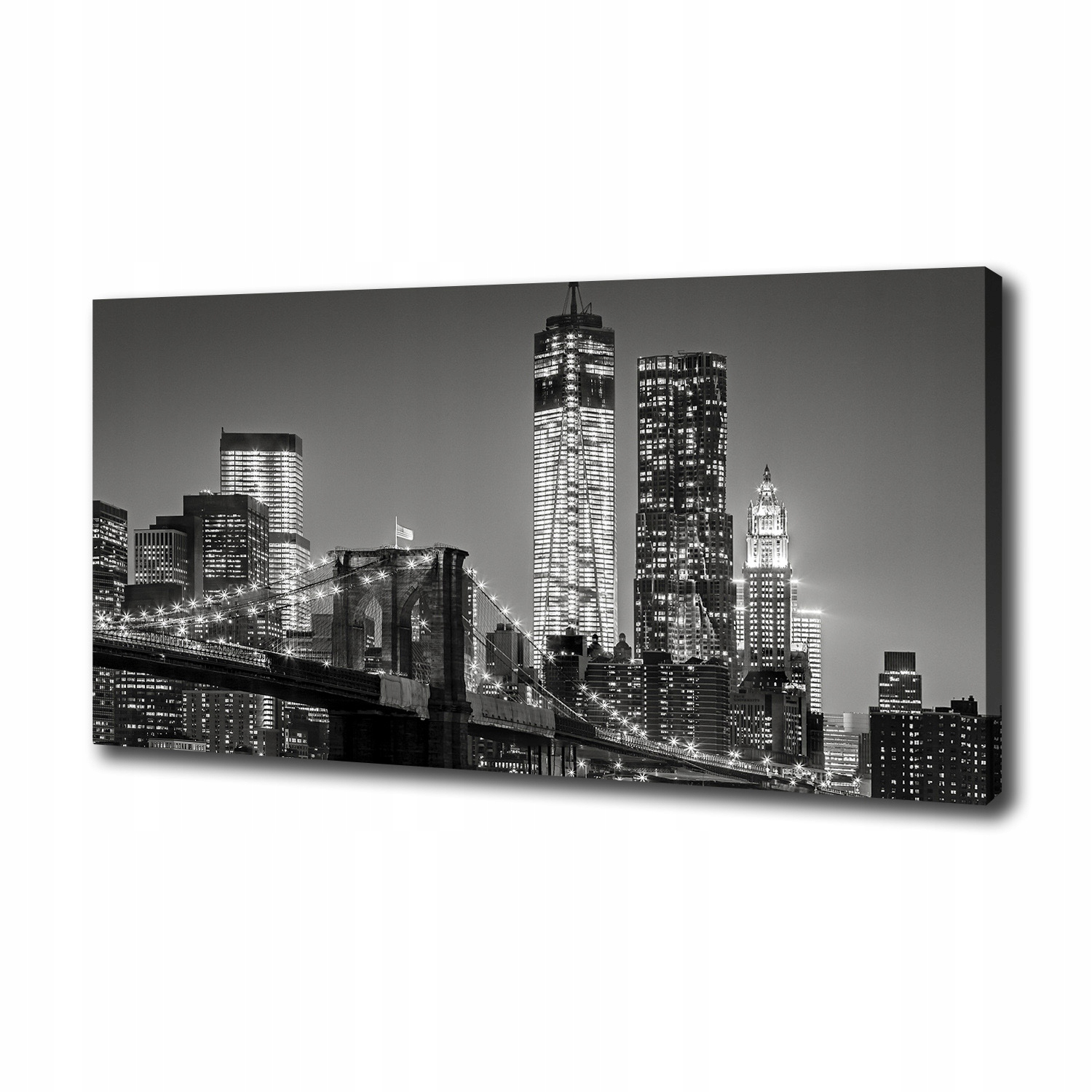 

Foto obraz na płótnie Manhattan nocą 100x50 cm