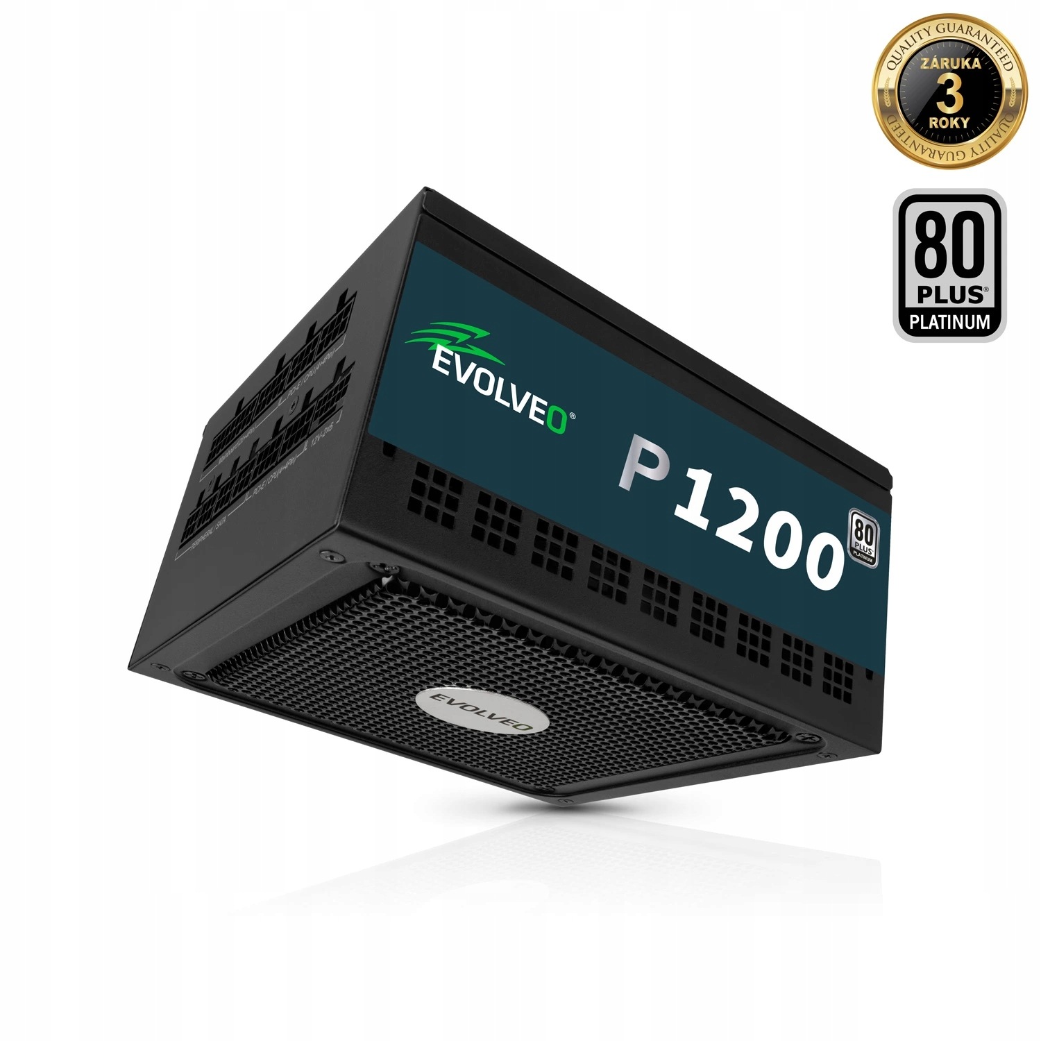 Evolveo P1200, zdroj 1200W, 80+ Platinum, Atx 3.1, aPFC, 140 mm ventilátor,