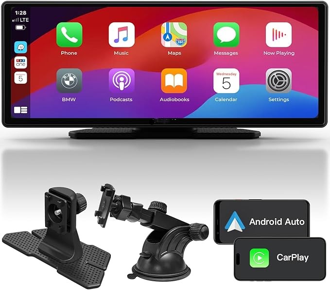 Přenosný displej CarPlay Android Auto 10.26“ – univerzální pro každé auto