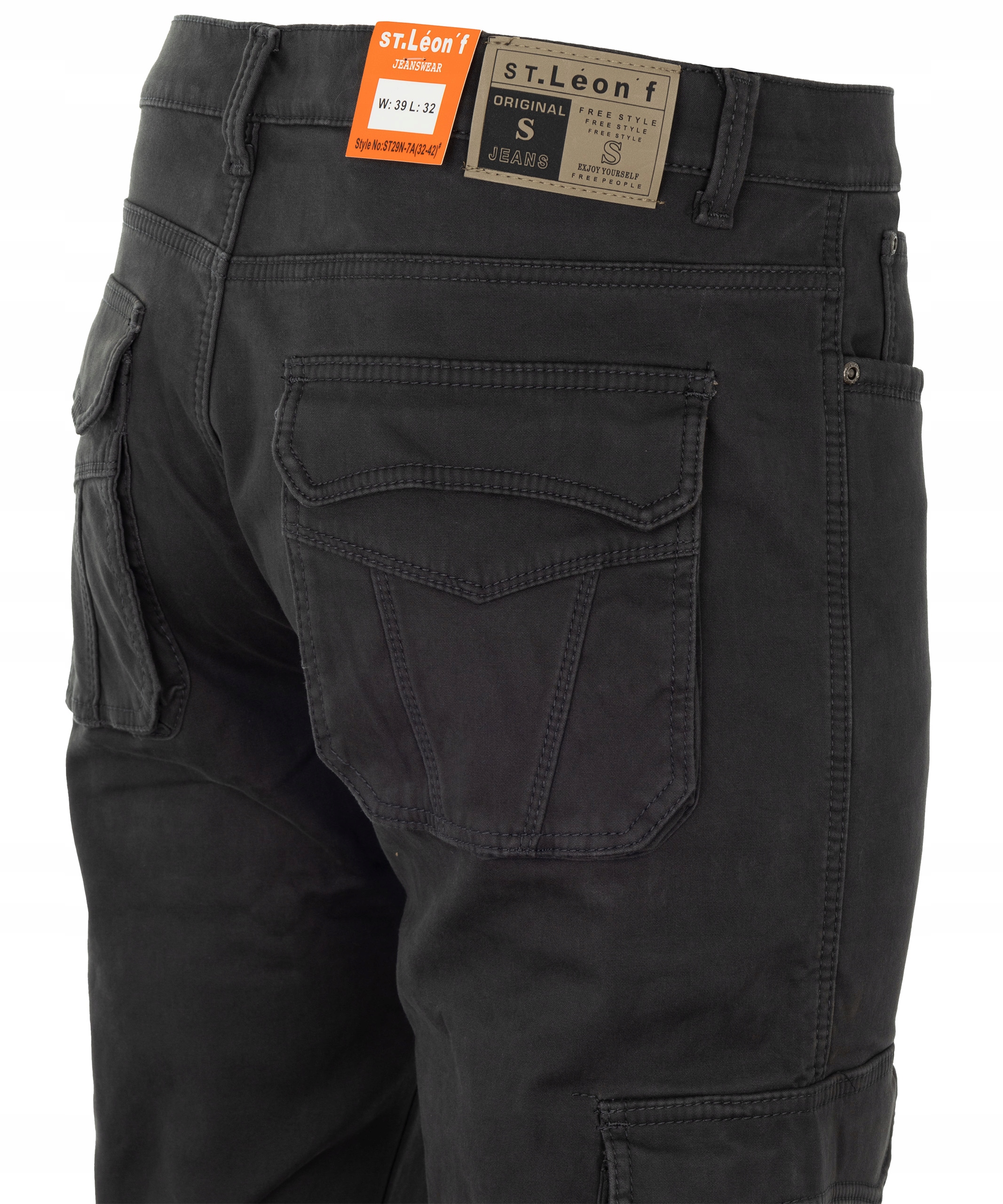 Pánské kalhoty Zateplené Fleecem kapsáče Tmavě Šedé, Teplé, Bavlněné W38