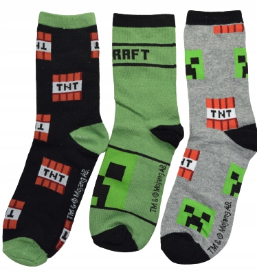 

Skarpetki dziecięce 31/34 Minecraft 3 Pak