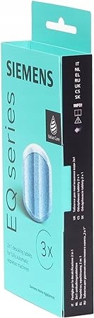 Tabletki odkamieniające do ekspresów 2w1 Bosch Siemens TZ80002 3 szt. Waga produktu z opakowaniem jednostkowym 0.14 kg