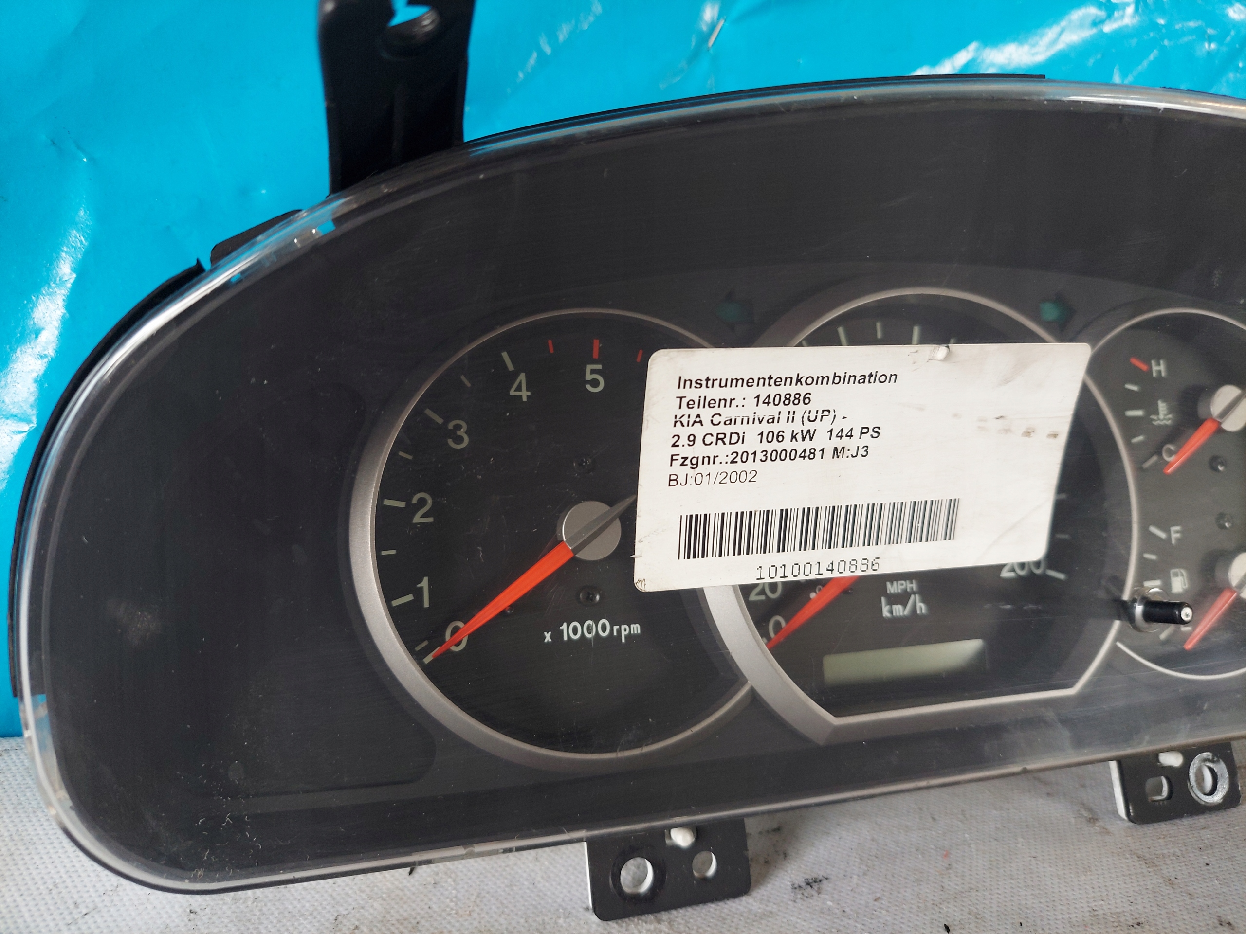 dials clock KIA CARNIVAL II 2.9 CRDI OK52A52A55430
