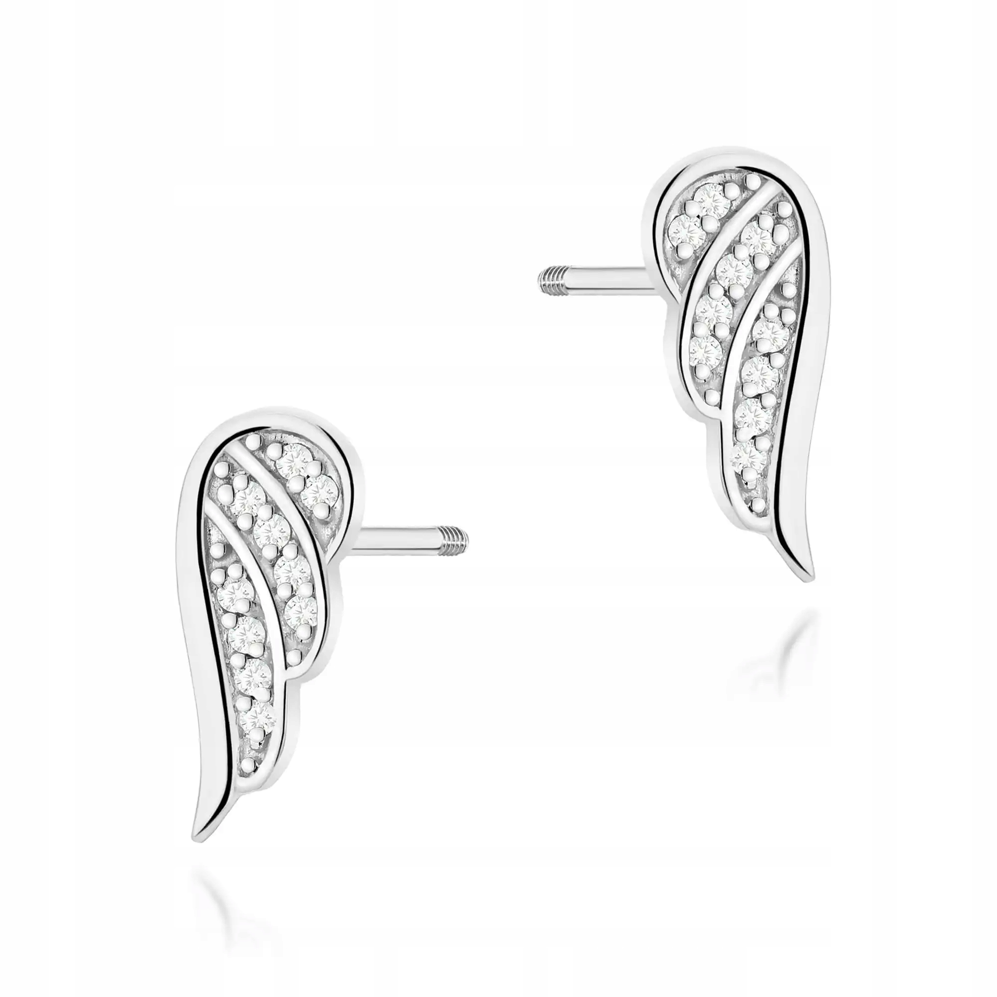 Náušnice zlaté dámské 585 s diamanty bílé zlato efektní značkové