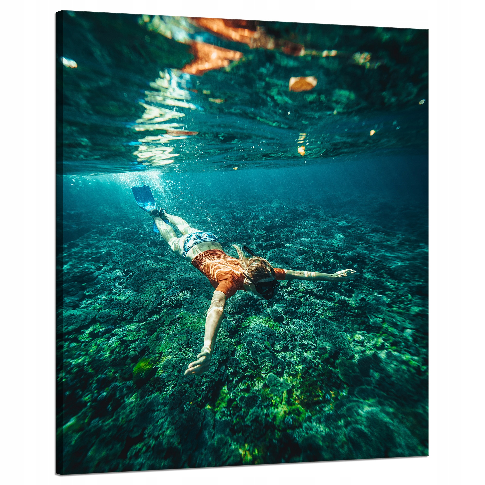 Obraz na plátně Lidé Potápěč v oceánu 80x100 cm