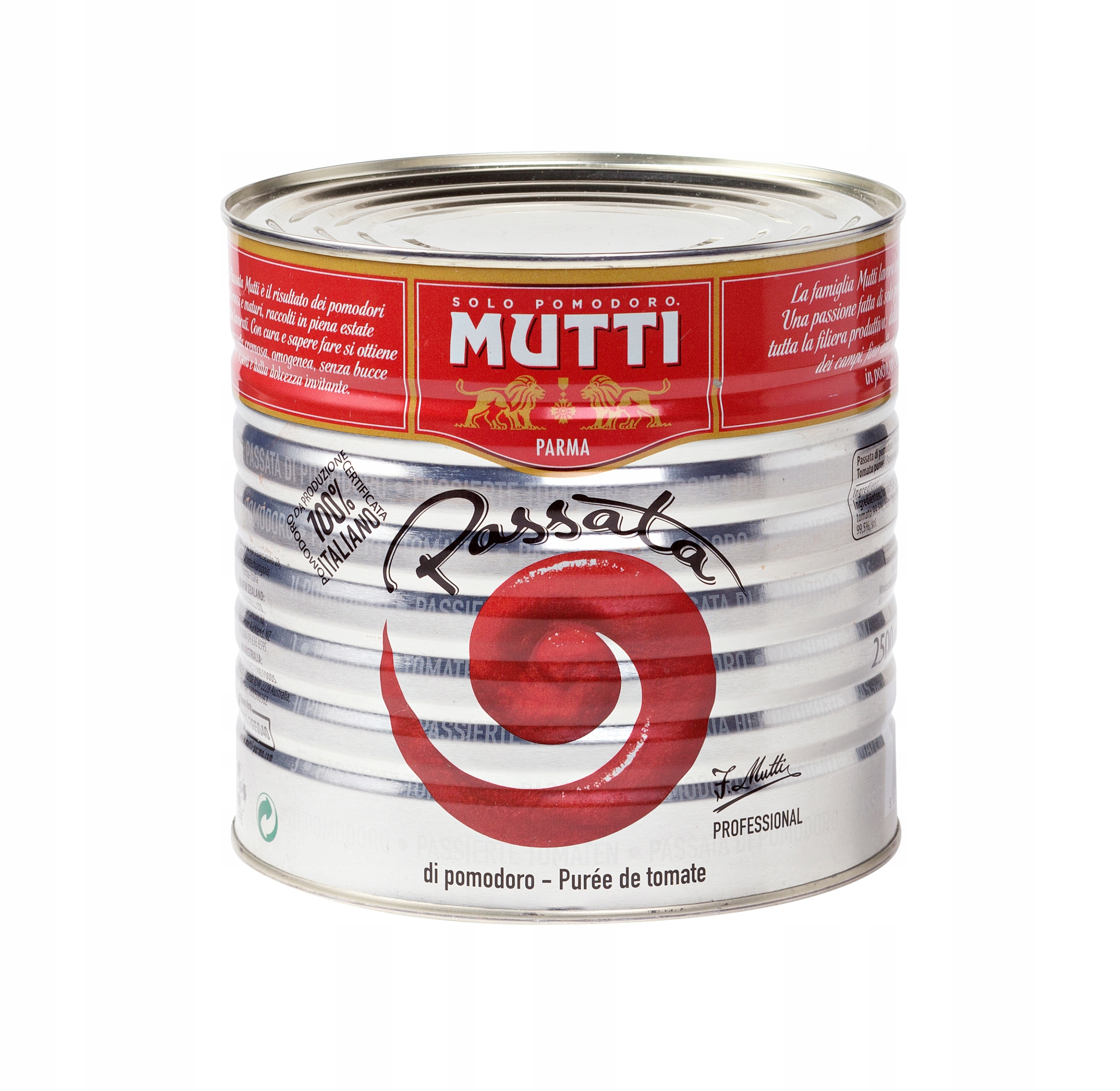 Levně Passata rajčatová Italská protlaková Veganská 2,5kg