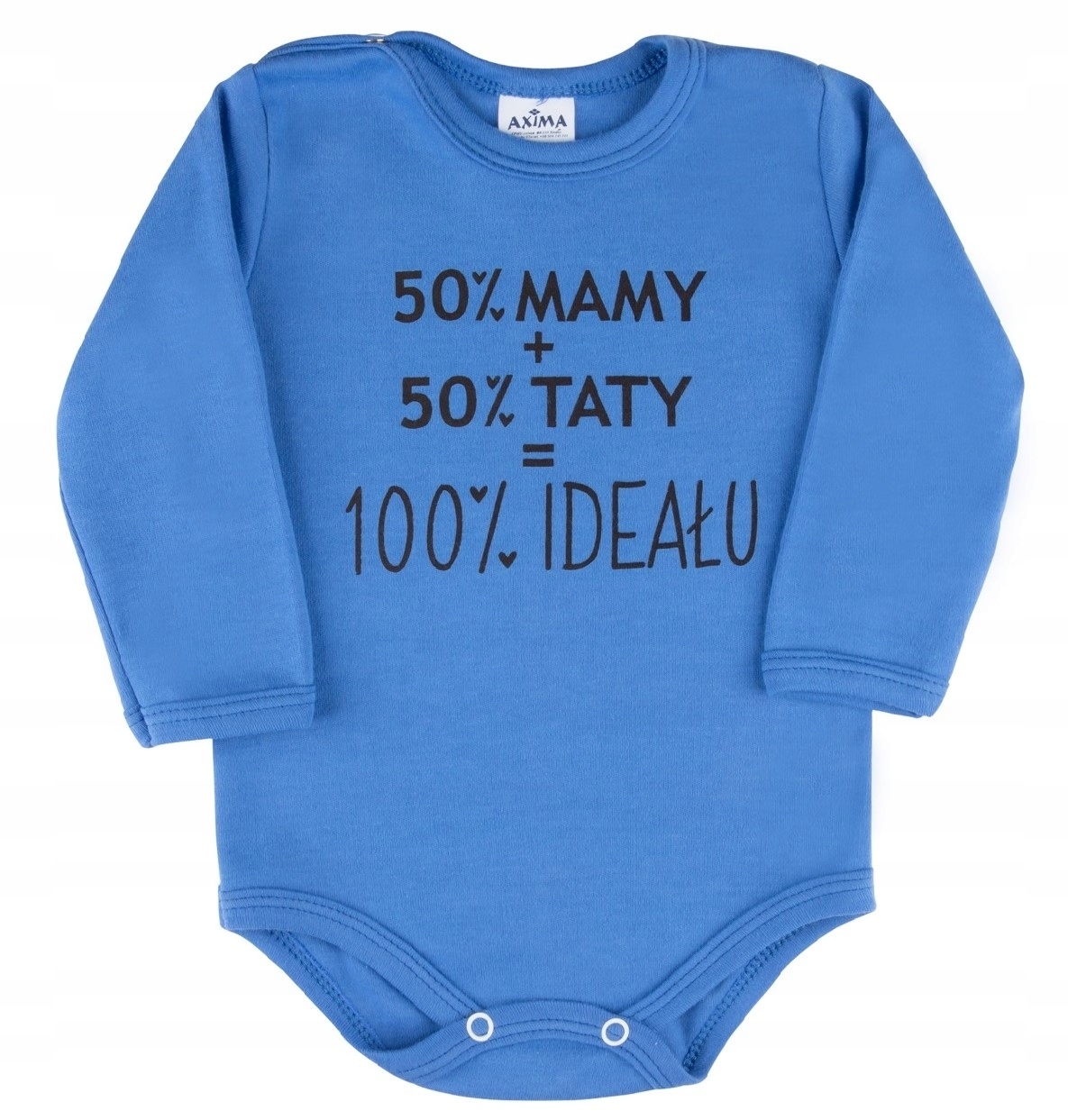 

Body długi rękaw napis 50% Mamy i 50% Taty - r. 68