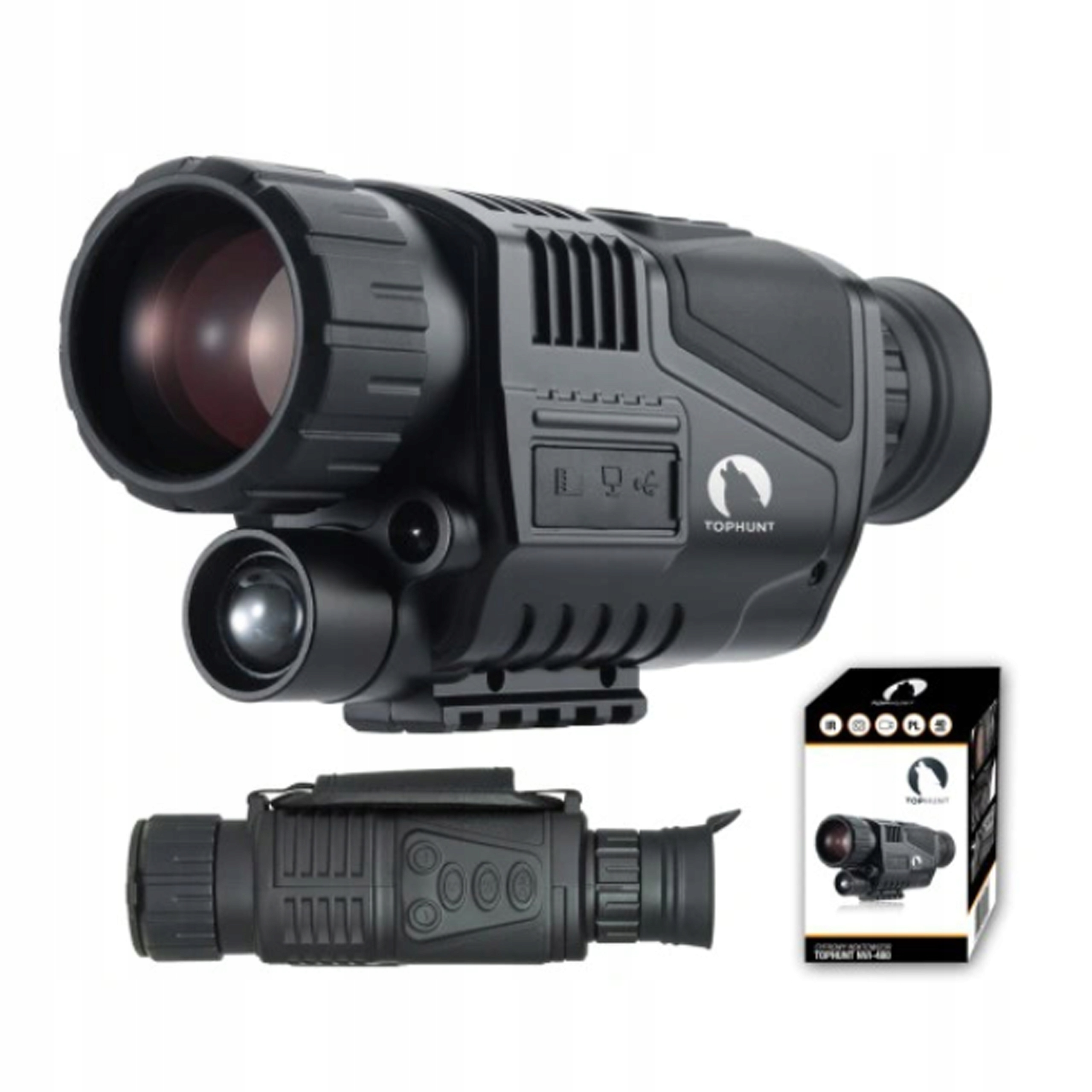 

Noktowizor Tophunt NVI-480 Ir zasięg 200m 32GB