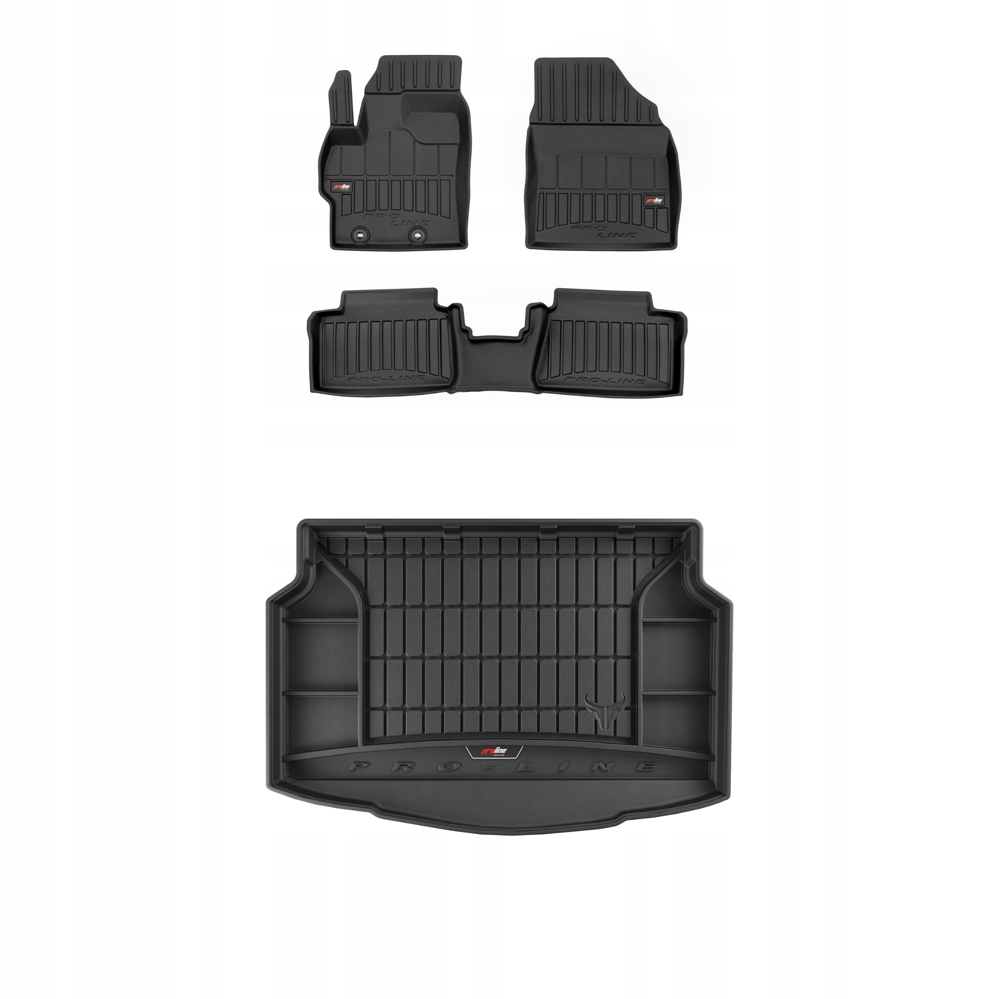 Frogum 3D Sada gumových kobercov a rohoží s logom pre Toyota Yaris IV