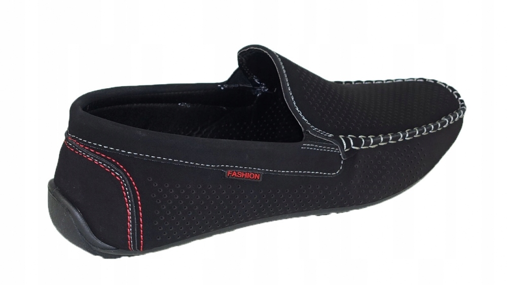 MOKASYNY AŻUROWE MĘSKIE WSUWANE Z DZIURKAMI Materiał wkładki skóra naturalna