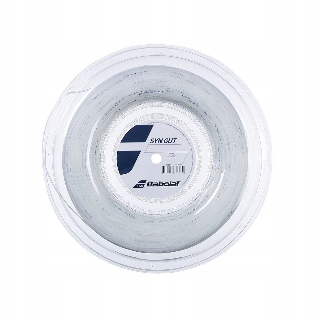 Tenisový výplet Babolat Syn Gut 1,30 mm Bílý 200 m