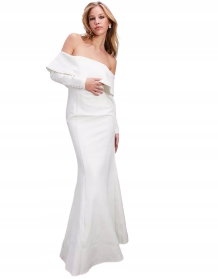 Šaty Dlouhá Mořská Víla Bílá Casual 44 1RNK