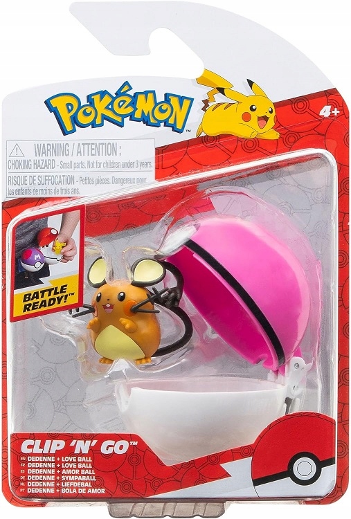 POKEMON FIGURKA DEDENNE I LOVEBALL CLIP 'N' GO PKW3138 EAN (GTIN) 191726482918