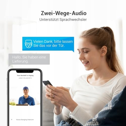 EZVIZ 2K Wideodomofon Kamera z Rozpoznawaniem Osób i Ekranem Dotykowym — miniatura 5