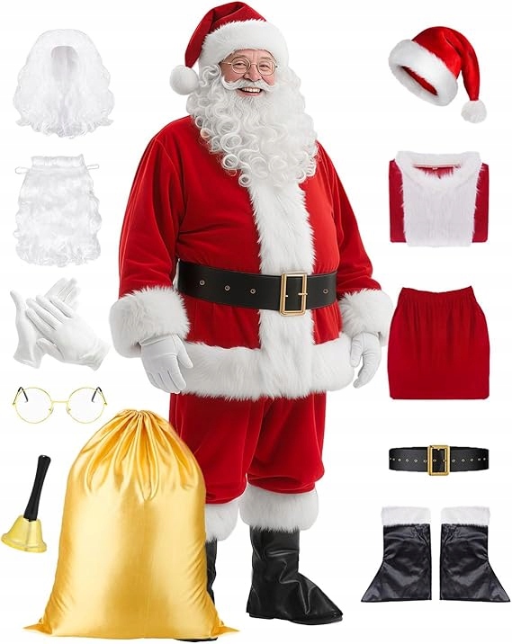 Kostým svatého Mikuláše Velmawiga 11 ks 3XL – kompletní sada
