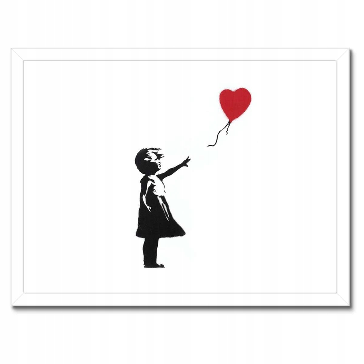 Plakáty v rámu 40x30 Dívka Balónek Banksy