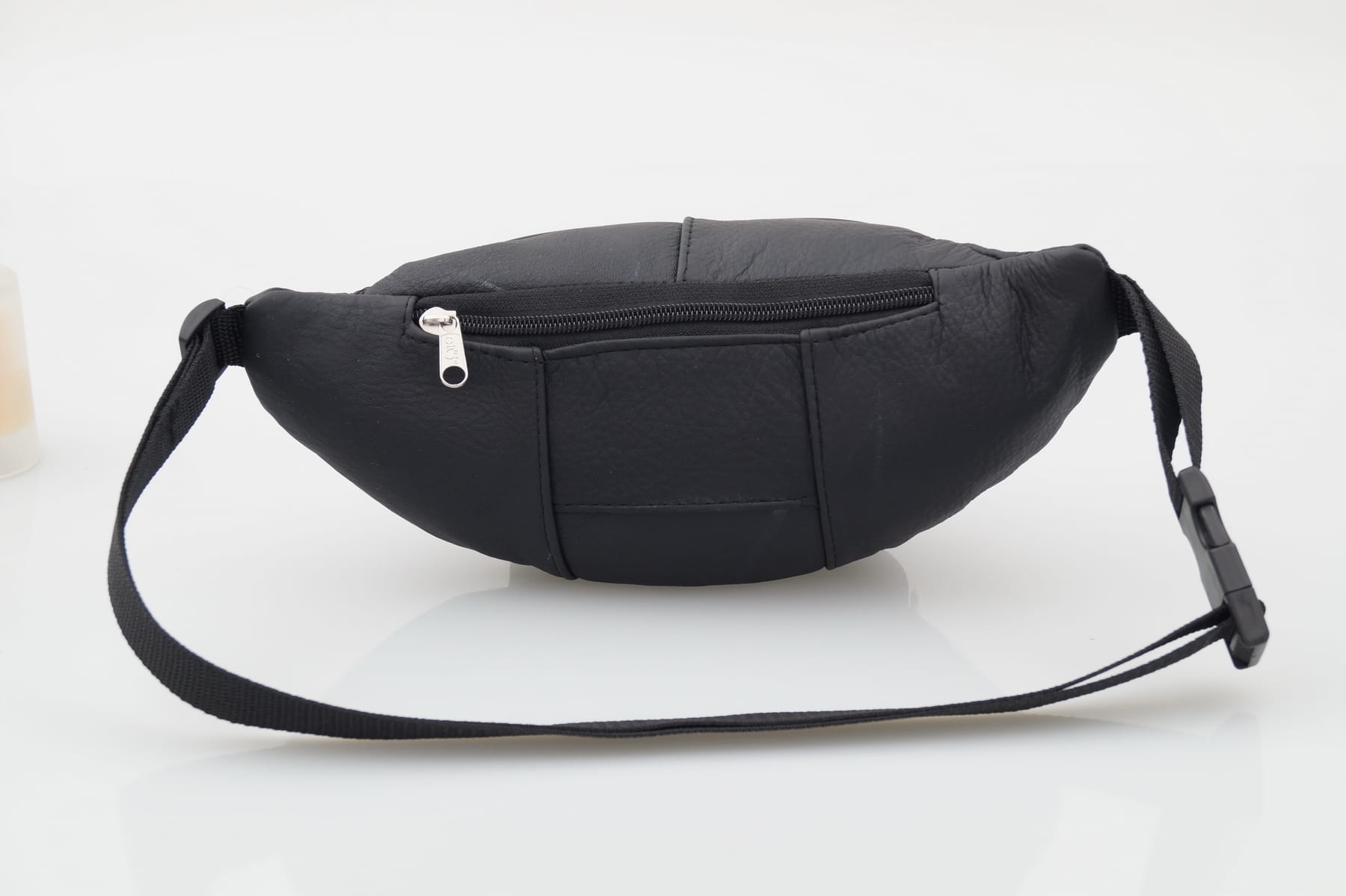 NERKA męska skórzana solidna polska CZARNA Typ nerka