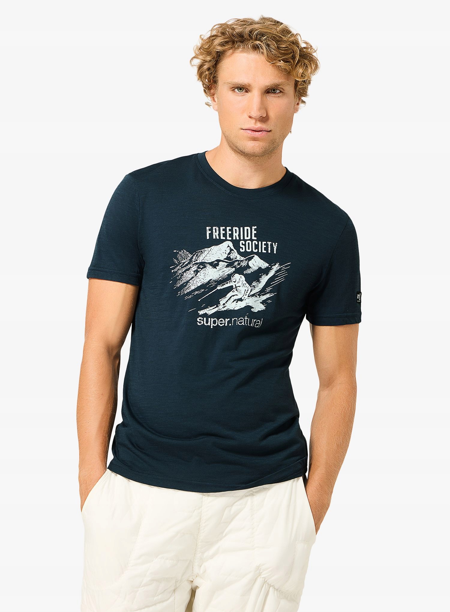 Tričko s potiskem Super.natural Freeride Society Tee blueberry S