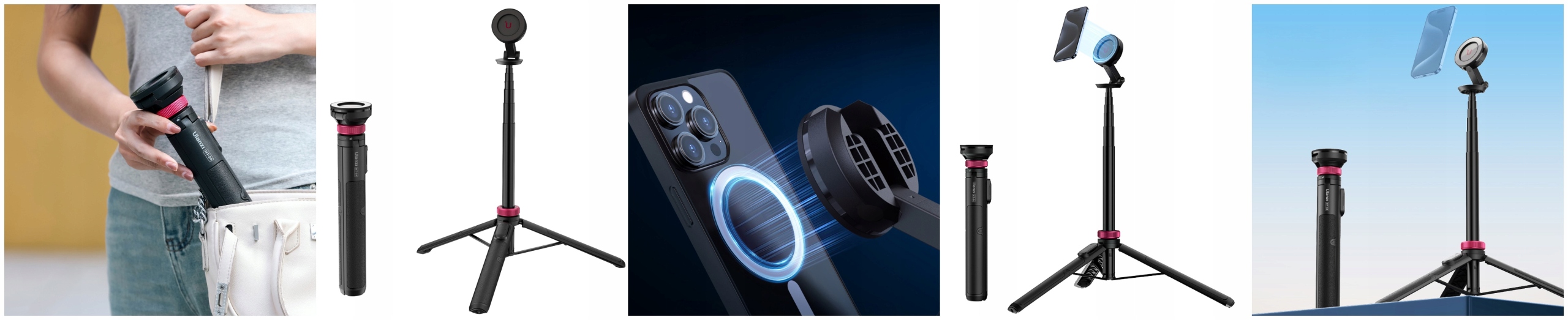 ULANZI MT-84 Magnetyczny Selfie Stick 153cm Statyw Telefonu iPhone — miniatura 10